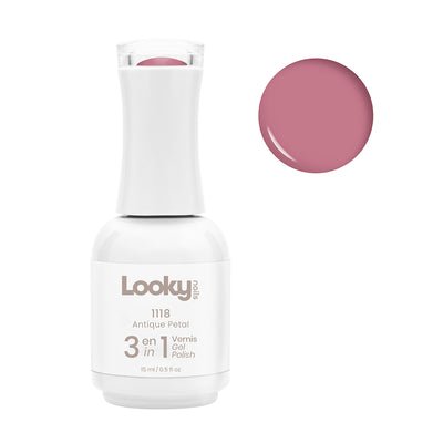 Looky 3 en 1 Gel Nailpolish #1118 Antique Petal (Vintage Bloom Collection)