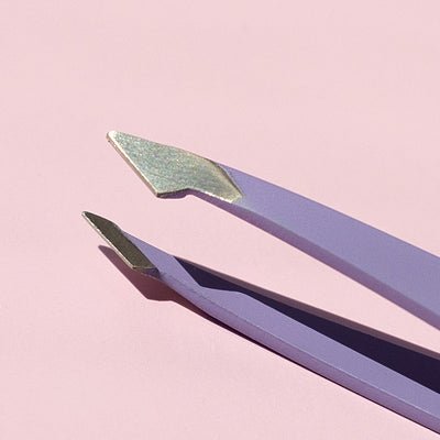 Purple Curved Tip Tweezers