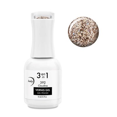 Looky 3 in 1 Gel Polish #392 Claudine (Sparkle Collection)