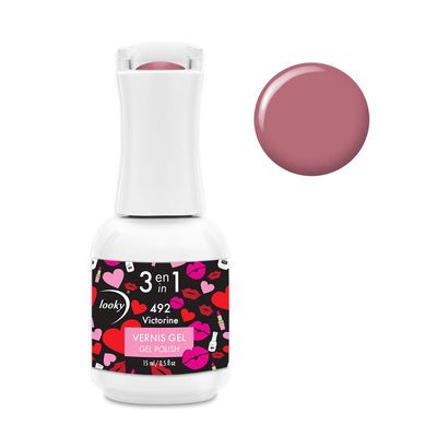 Looky 3 in 1 Gel Polish #492 Victorine (Love Collection)